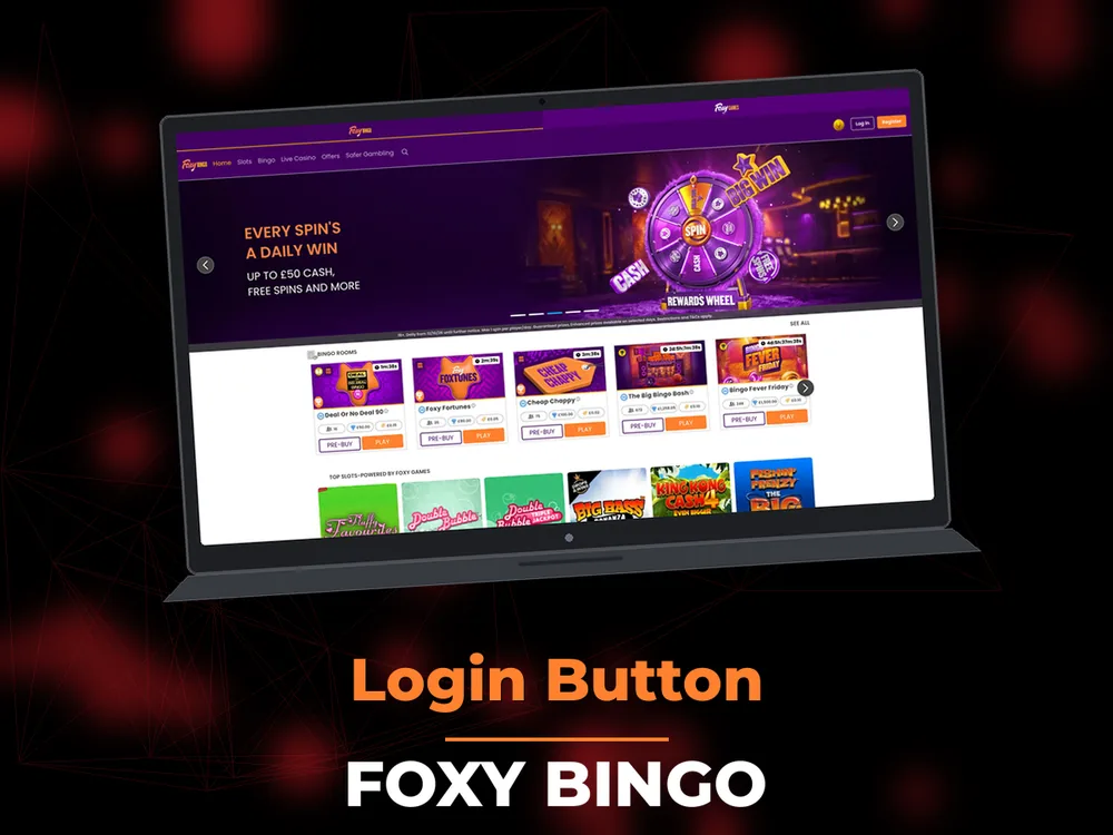 Foxy Bingo - Login Button